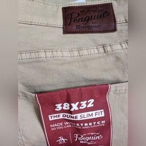 Men's The Original Penguin 38x32 The Dune Slim Fit pants NWT